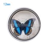 12MM snaps glass of Butterfly KT0053 interchangable snaps jewelry