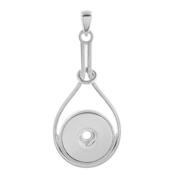 snap sliver Pendant fit 20MM snaps style jewelry KC0405