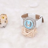 20MM love Wing snap silver Plated with light blue enamel KC6949 snaps jewelry