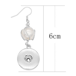 snap earring With pearls Earrings fit 20MM snaps style jewelry K1088