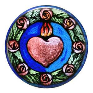 20MM heart Painted  ting enamel metal C5116 print snaps jewelry