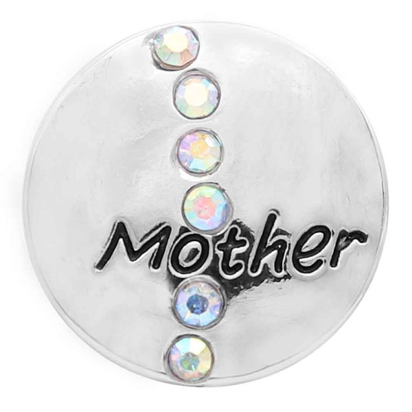 20MM mother snap silver Plated with colorful Rhinestone  KC9091 snaps jewerly