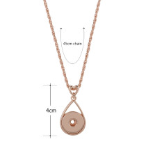 Pendant of rhinestone Rose Gold  Necklace with 45CM chain KC1038 snaps jewelry