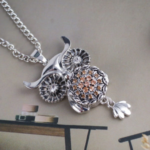 20MM Flower snap Antique Silver Plated with orange  rhinestone KB8016 snaps jewelry