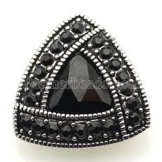 20MM Crystal styles snap Antique Silver Plated with black Section glass KB8915 snaps jewelry