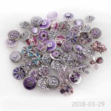 50pcs/lot Snap buttons 20mm Mix Purple,violet  mixmix colors