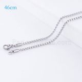46CM Stainless steel fashion chain fit all jewelry silver plated FC9024