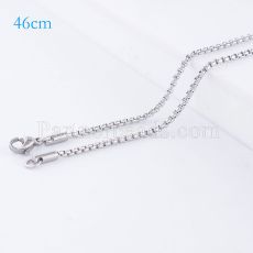 46CM Stainless steel fashion chain fit all jewelry silver plated FC9024