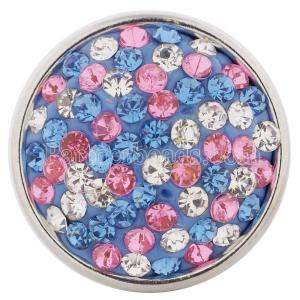 snaps button with blue rhinestones KC2816 snaps jewelry