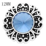 12MM snap Mar. birthstone light blue KS6378-S interchangable snaps jewelry