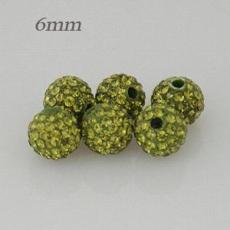 6mm Green STELLUX Austrian crystal ball beads