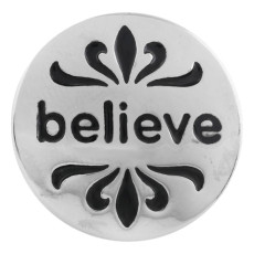 20MM believe snap silver plated with black Enamel KC5576 snaps jewelry
