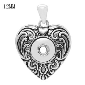 love snap sliver Pendant fit 12MM snaps style jewelry KS0366-S