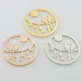 33MM stainless steel coin charms fit  jewelry size branch