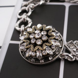 20MM design snap gold Plated with white Rhinestones KC8947 snaps jewelry