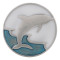 20MM dolphin snap Silver Plated with enamel KC9874 snap jewelry