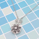 Pendant sliver Necklace with 48CM chain KC1094 snaps jewelry