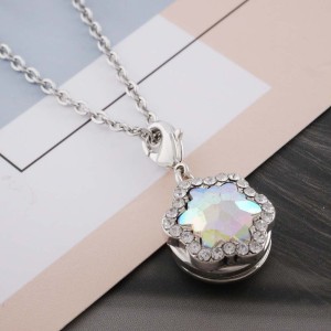 12MM design snap sliver plated with colorful Rhinestone KS6264-S interchangeable snaps jewelry