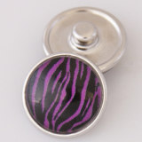 20MM snap purple glass Zebra stripes KB2501-AF interchangable snaps jewelry