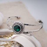 20MM snaps chunks  with green  Rhinestone interchangeable jewelry