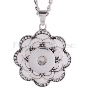 Pendant of necklace with 45CM chain fit 18mm snap chunks