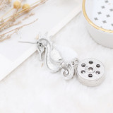 1 snaps button interchange brooch plating sliver with Rhinestones KC1202 snaps jewelry