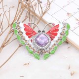 20MM design snap Silver Plated with purple rhinestone KC6774 snaps jewelry