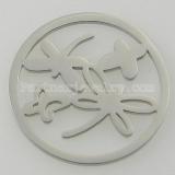33MM stainless steel coin charms fit  jewelry size dragonfly