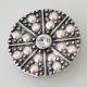 20MM Round snap Antique Silver Plated with white rhinestone KB5225 snaps jewelry