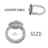 snaps adjustable sliver Ring fit 12mm snap chunks size 2cm