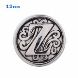 12mm Z Antique snaps Silver Plated KS5023-S snap jewelry