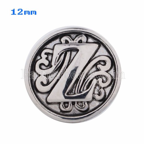 12mm Z Antique snaps Silver Plated KS5023-S snap jewelry