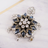 20MM design snap gold Plated with deep blue Rhinestones KC8945 snaps jewelry