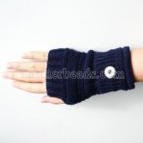 Knitted gloves fit 20mm snap button KB9793 dark blue
