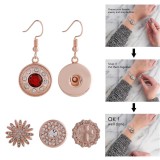 snap Rose Gold earring fit 20MM snaps style jewelry KC1035