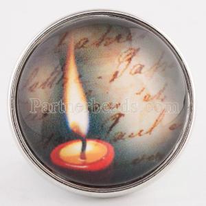 20MM snap Candlelight glass C0136 Rest in peace yellow