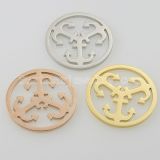 33MM stainless steel coin charms fit  jewelry size anchor