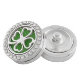 22mm alloy Clover Aromatherapy/Essential Oil Diffuser Perfume Locket snap with 1pc 15mm discs as gift