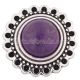 20MM round snap silver plated with purple Turquoise  KC8910 interchangable snaps jewelry