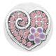 20MM love snap Silver Plated with purple Rhinestone enamel KC7794 snaps jewelry