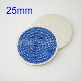 25MM Stainless steel coin disc with rhinestone