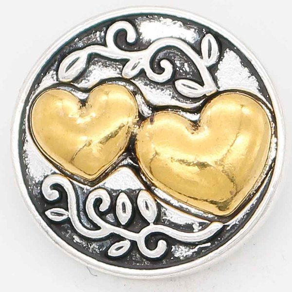 20MM Love snap gold Plated KC6681 snaps jewelry