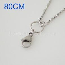 80CM Stainless steel necklace chain for id cards holder or floating locket