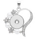 love snap sliver Pendant with White rhinestone and Pearl fit 20MM snaps style jewelry KC0462