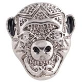 20MM Monkey snap silver Antique plated with white Rhinestone KC5416 snaps jewelry