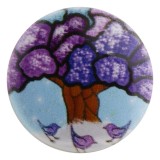 20MM tree Painted enamel metal snaps button print C5012 jewelry