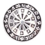 20MM Dart board snap Antique Silver Plated KC6129 snaps jewelry