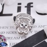 20MM Monkey snap silver Antique plated with white Rhinestone KC5416 snaps jewelry