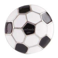 20MM Football snap Silver Plated with Enamel KC6081 snaps jewelry