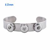 3 buttons snaps Stainless steel bracelet fit 12mm snaps chunks